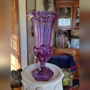 Vintage FK Amethyst Crystal Vase